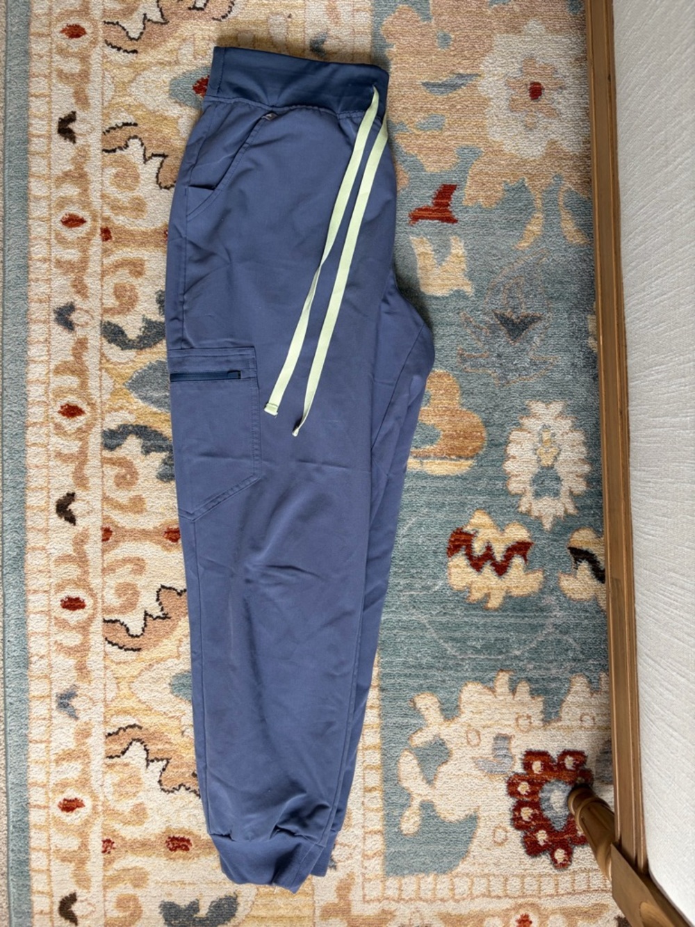 FIGS Zamora Jogger Space Navy Large Petite High Waisted Scrub Pants